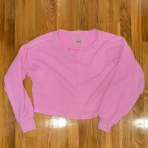 Aerie Distressed Crew Neck Sweatshirt